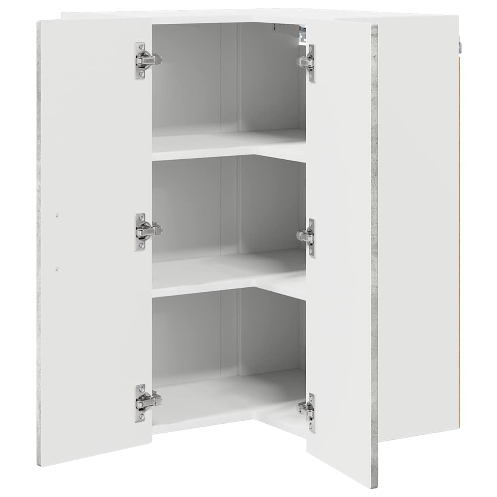 Vegghjørneskap PORTO Betonggrå 57 x 57 x 80 cm Konstruert tre