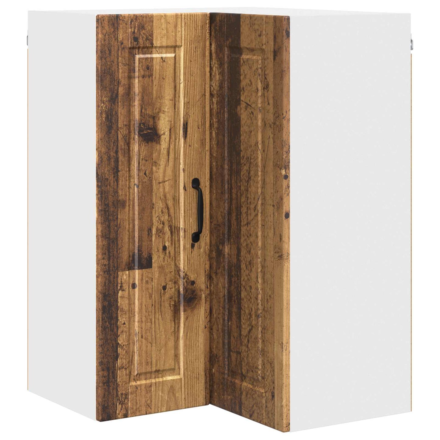 Vegghjørneskap PORTO Gammelt tre 57 x 57 x 80 cm Konstruert tre
