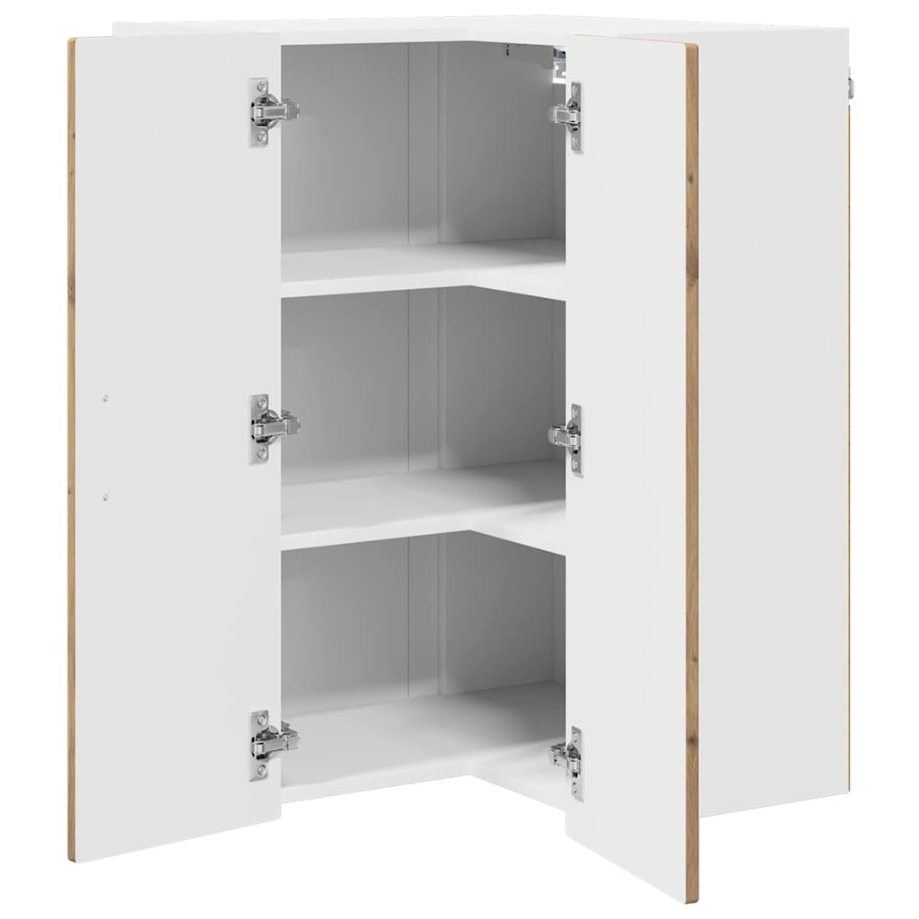 Vegghjørneskap PORTO Artisan Eik 57 x 57 x 80 cm Konstruert tre