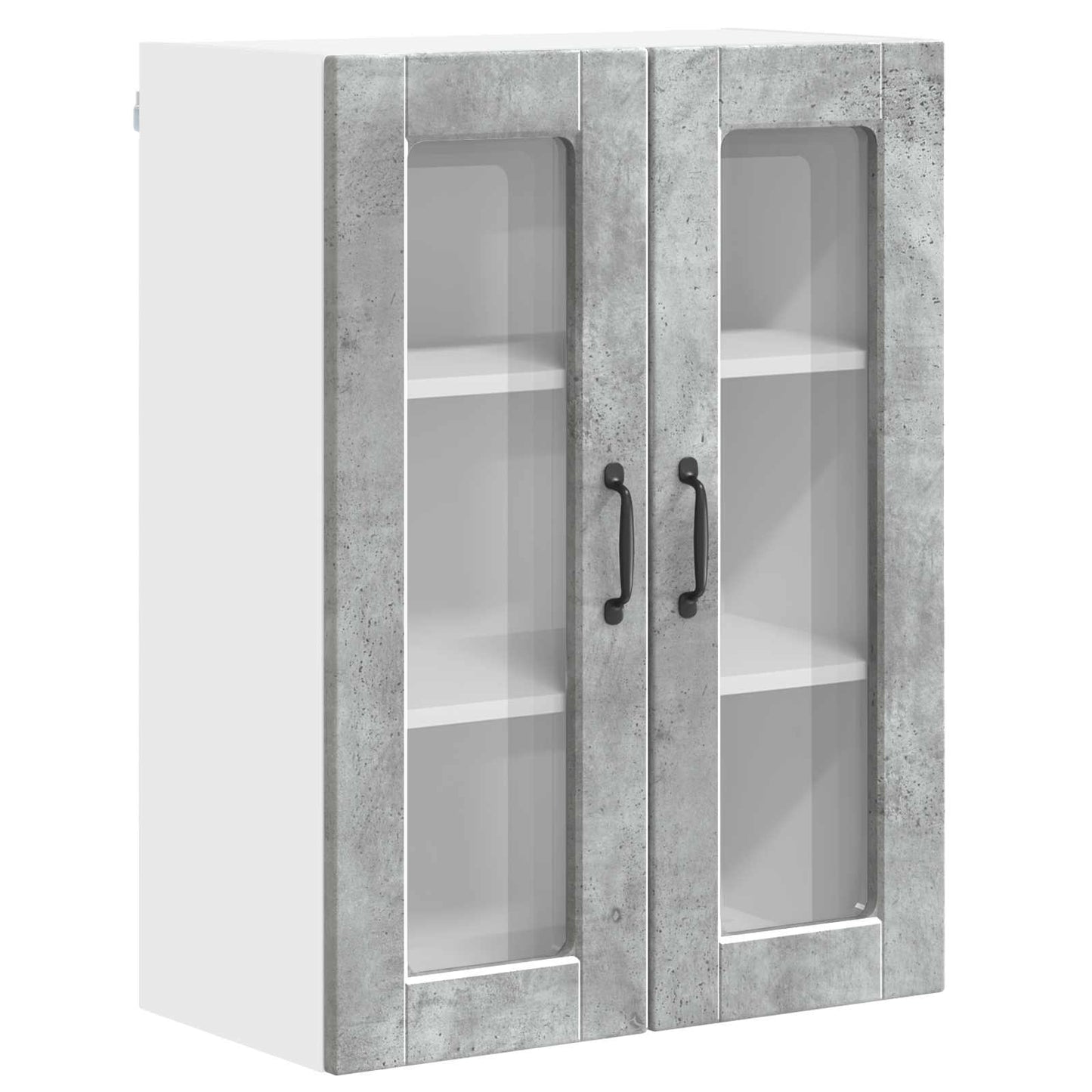 Vegghylle PORTO Betonggrå 60 x 31 x 80 cm Konstruert tre