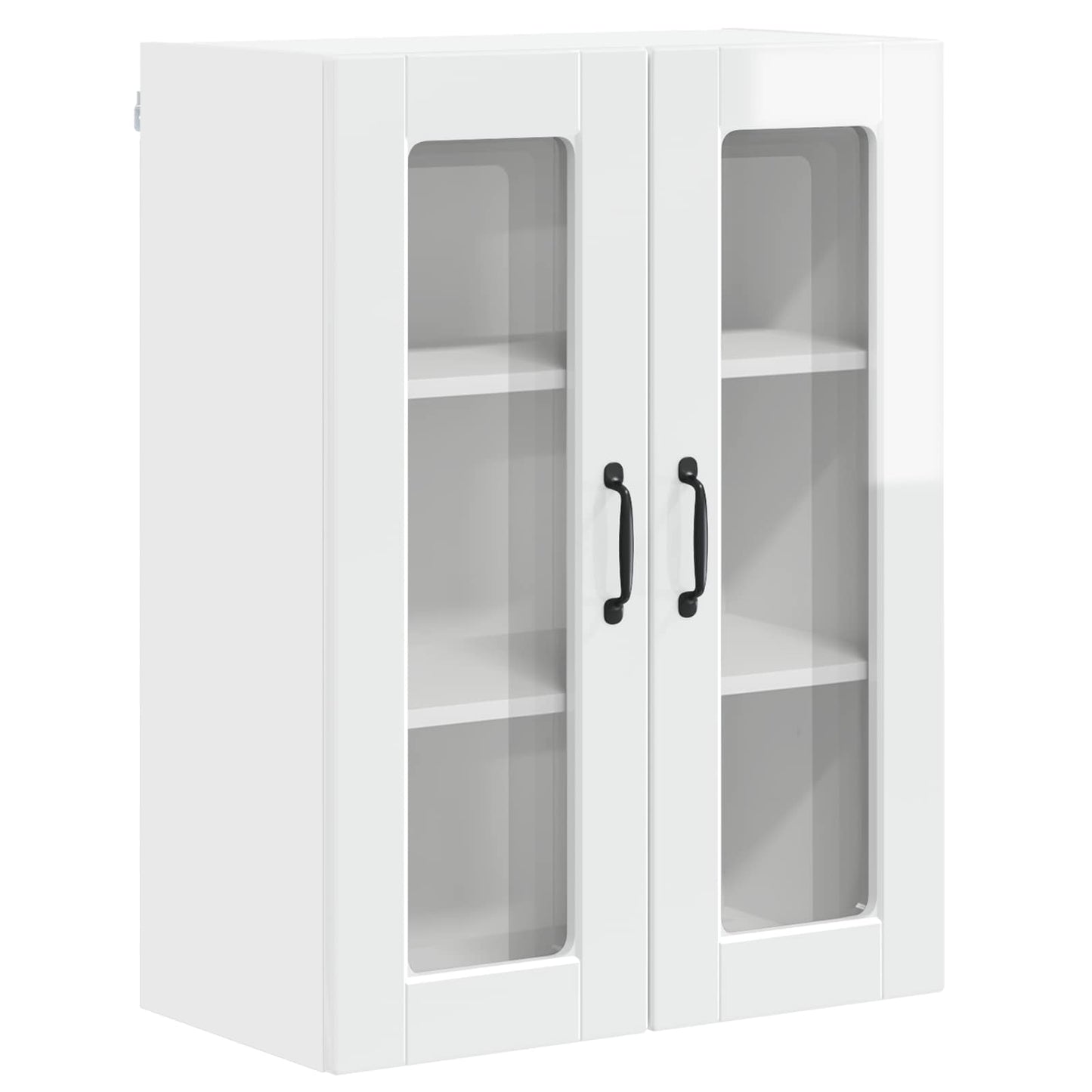 Vegghylle Høyglanset hvit 60 x 31 x 80 cm Konstruert tre