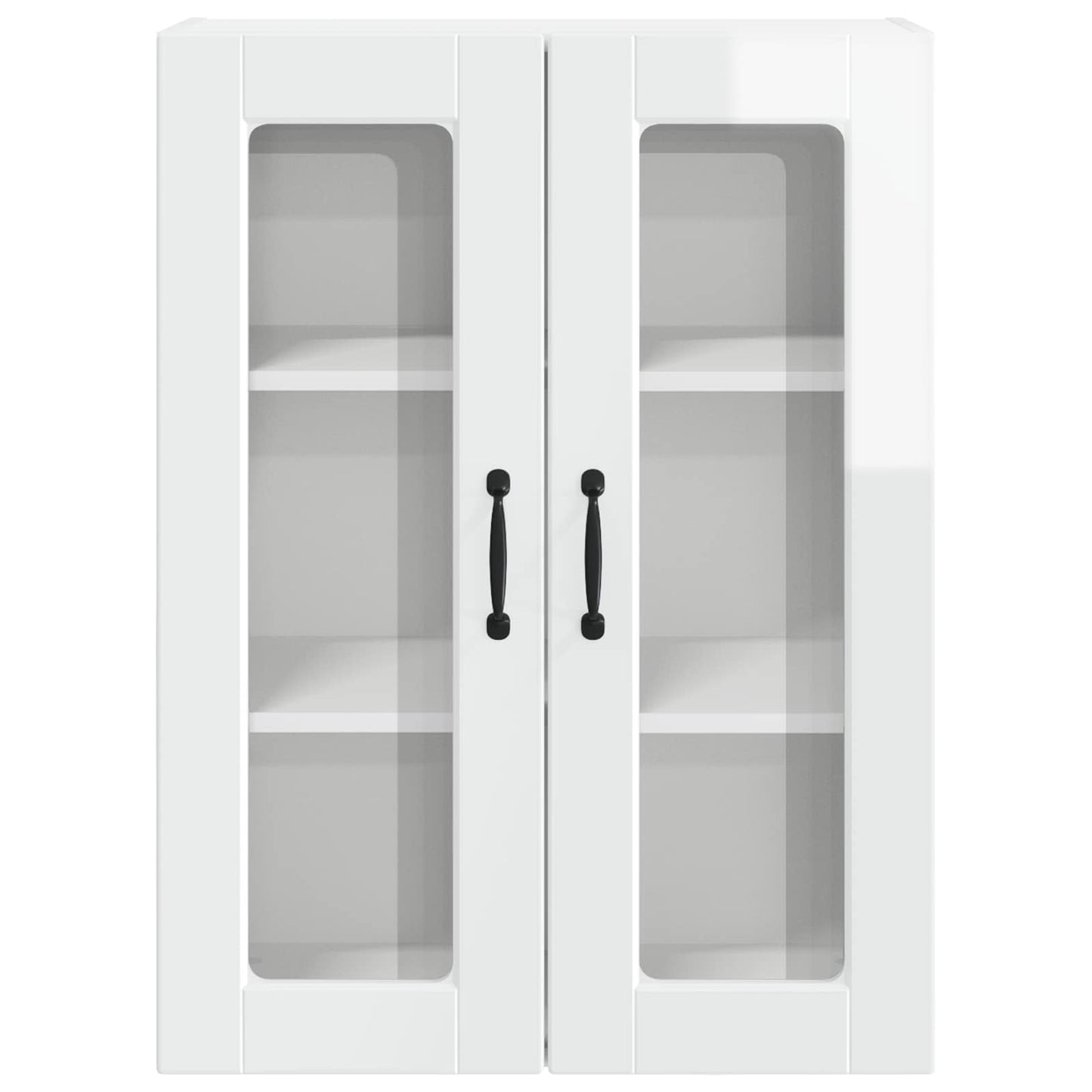 Vegghylle Høyglanset hvit 60 x 31 x 80 cm Konstruert tre