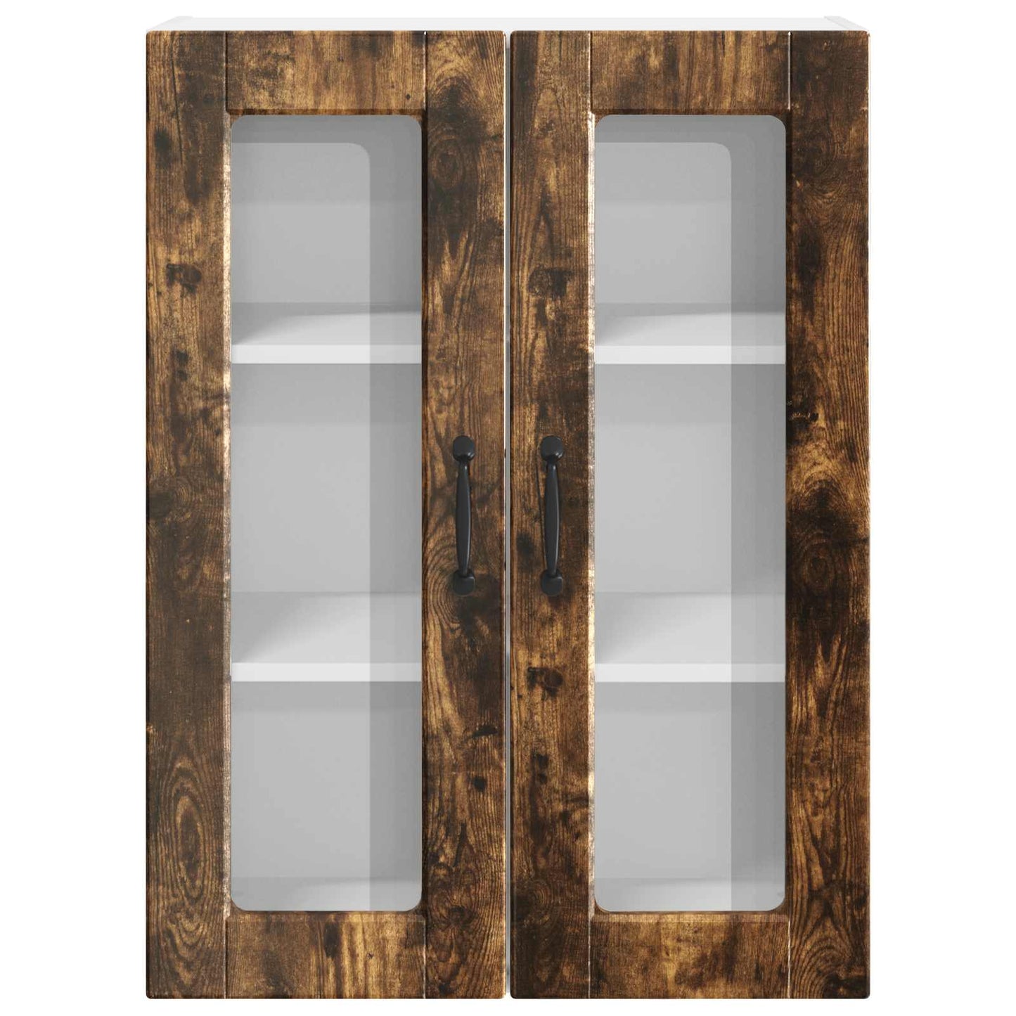 Vegghylle PORTO Røkt eik 60 x 31 x 80 cm Konstruert tre