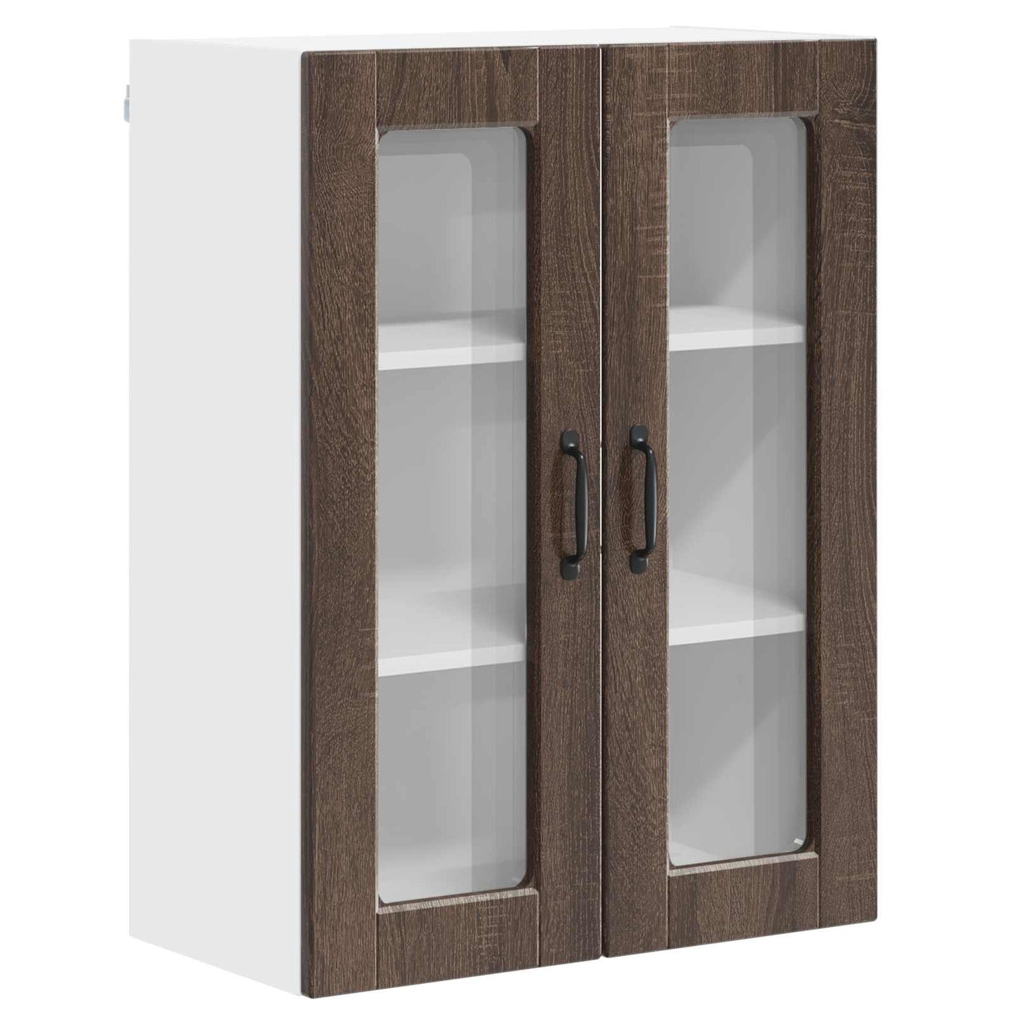Vegghylle PORTO Brun Eik 60 x 31 x 80 cm Konstruert tre