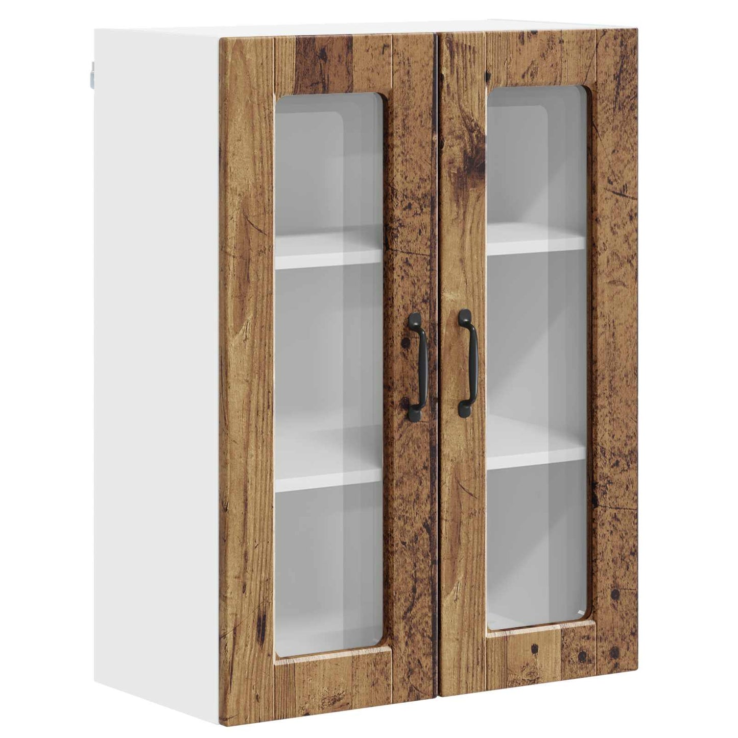 Vegghylle PORTO Gammelt tre 60 x 31 x 80 cm Konstruert tre