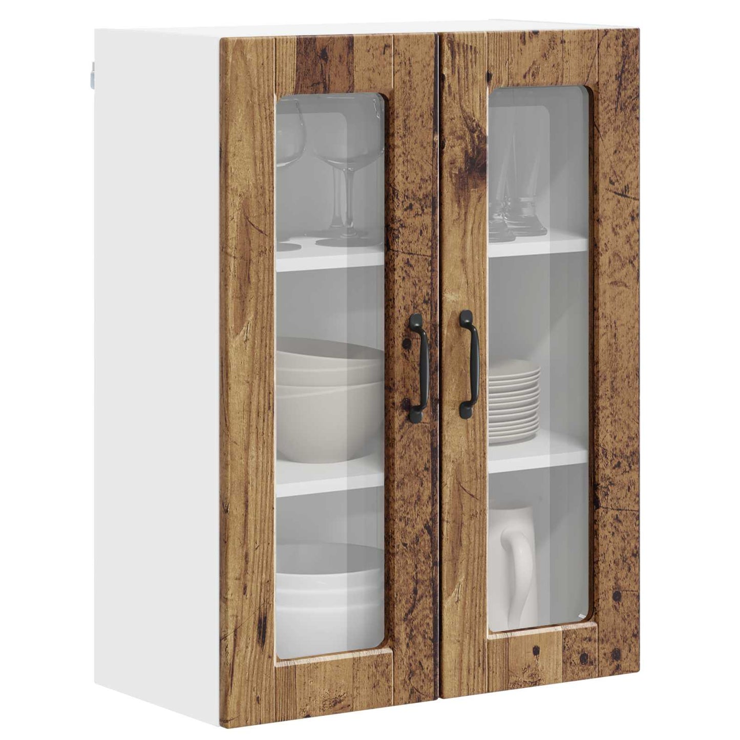 Vegghylle PORTO Gammelt tre 60 x 31 x 80 cm Konstruert tre