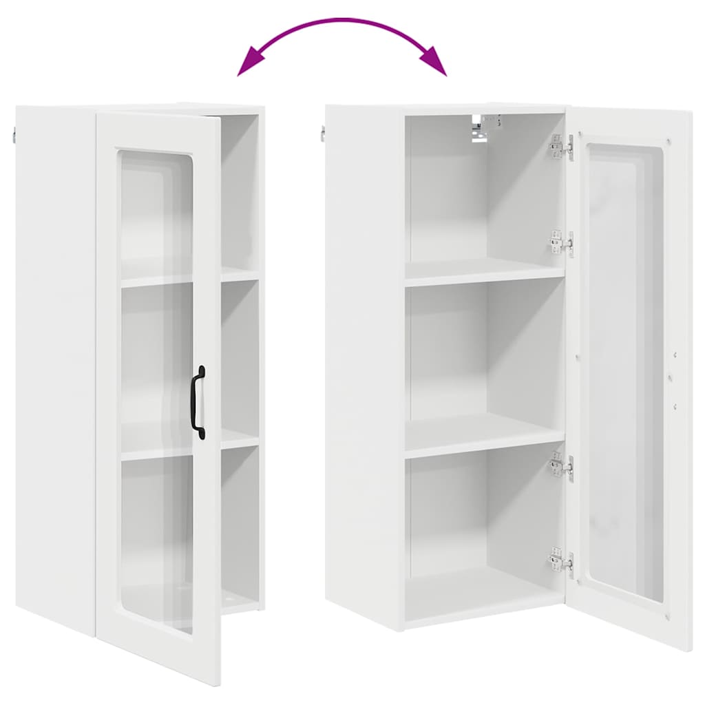 Vegghylle PORTO Hvit 40 x 31 x 100 cm Konstruert tre