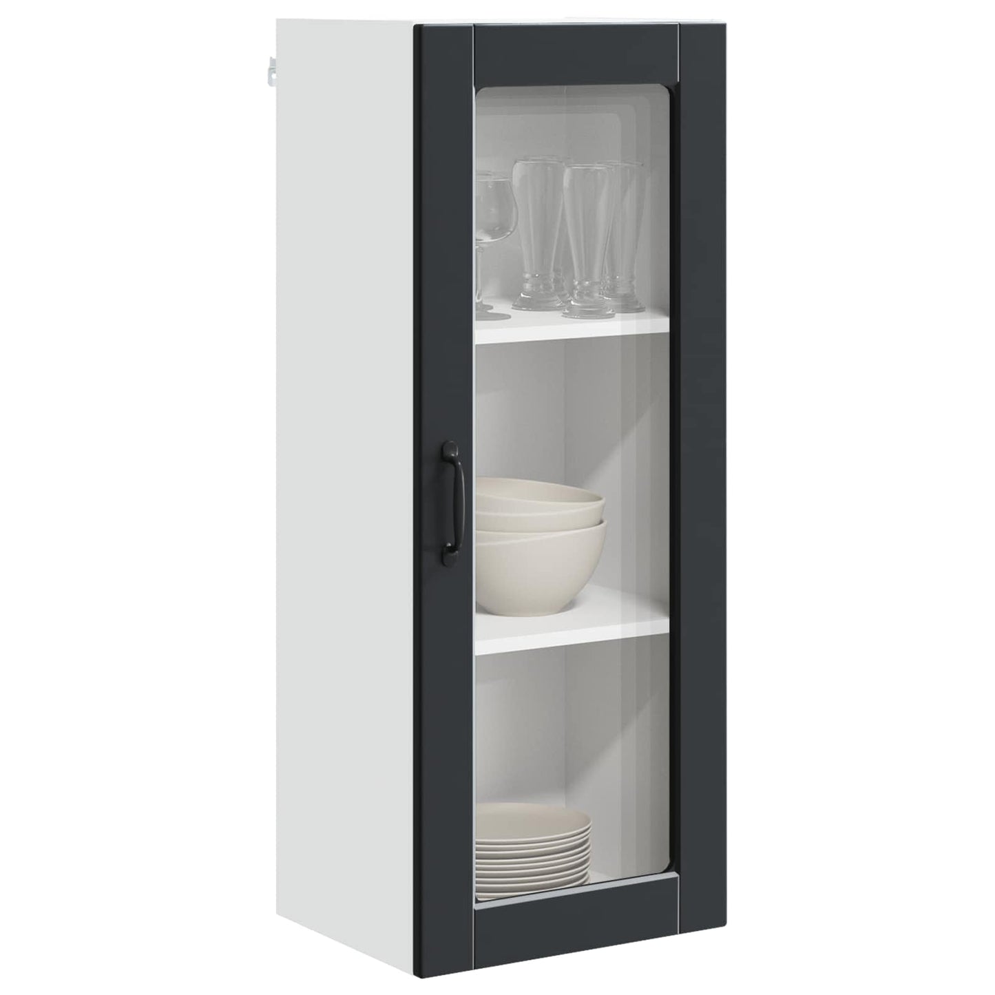 Vegghylle PORTO Svart 40 x 31 x 100 cm Konstruert tre