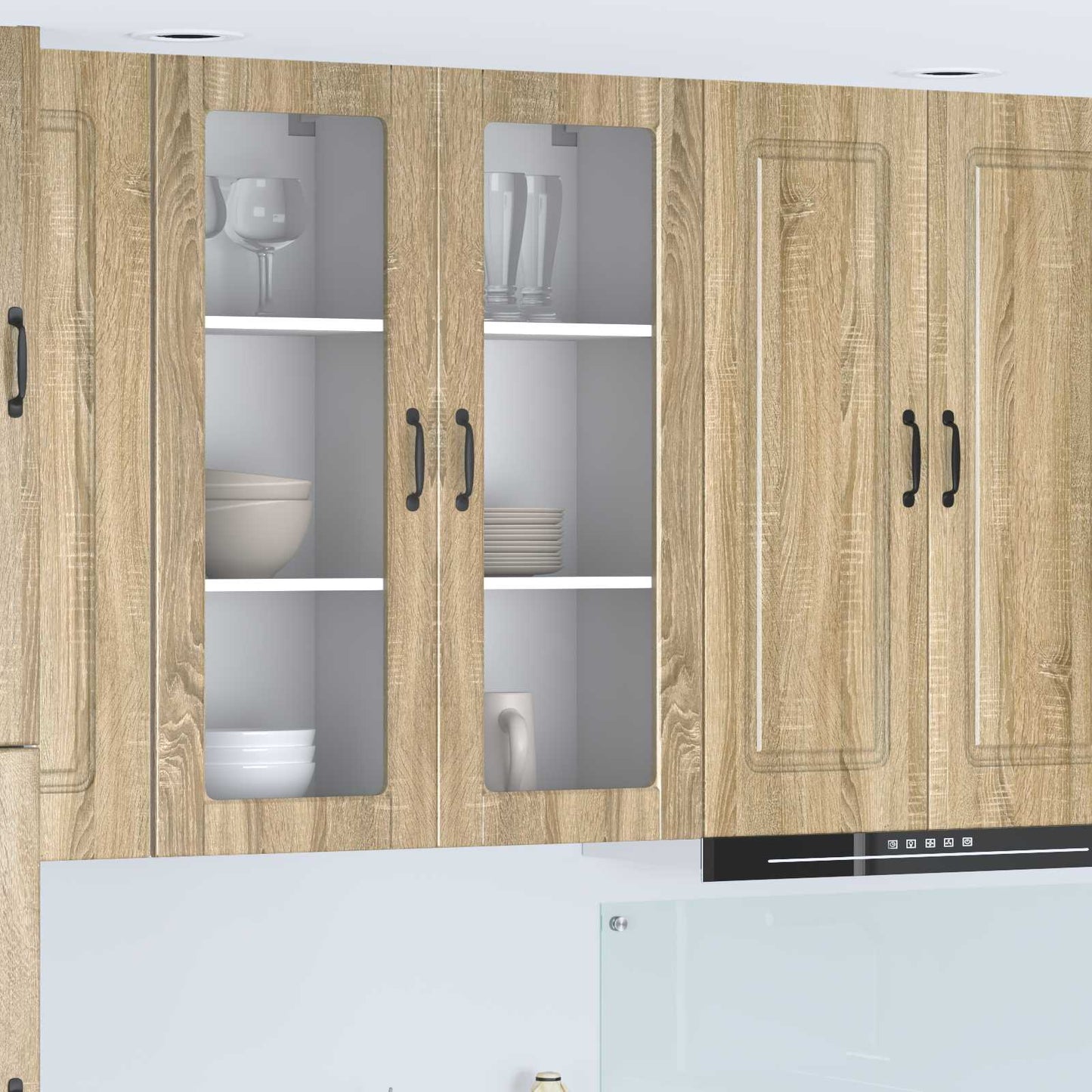 Vegghylle PORTO Sonoma eik 40 x 31 x 100 cm Konstruert tre