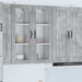 Vegghylle PORTO Betonggrå 40 x 31 x 100 cm Konstruert tre