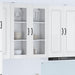Vegghylle PORTO Høyglanset hvit 40 x 31 x 100 cm Konstruert tre