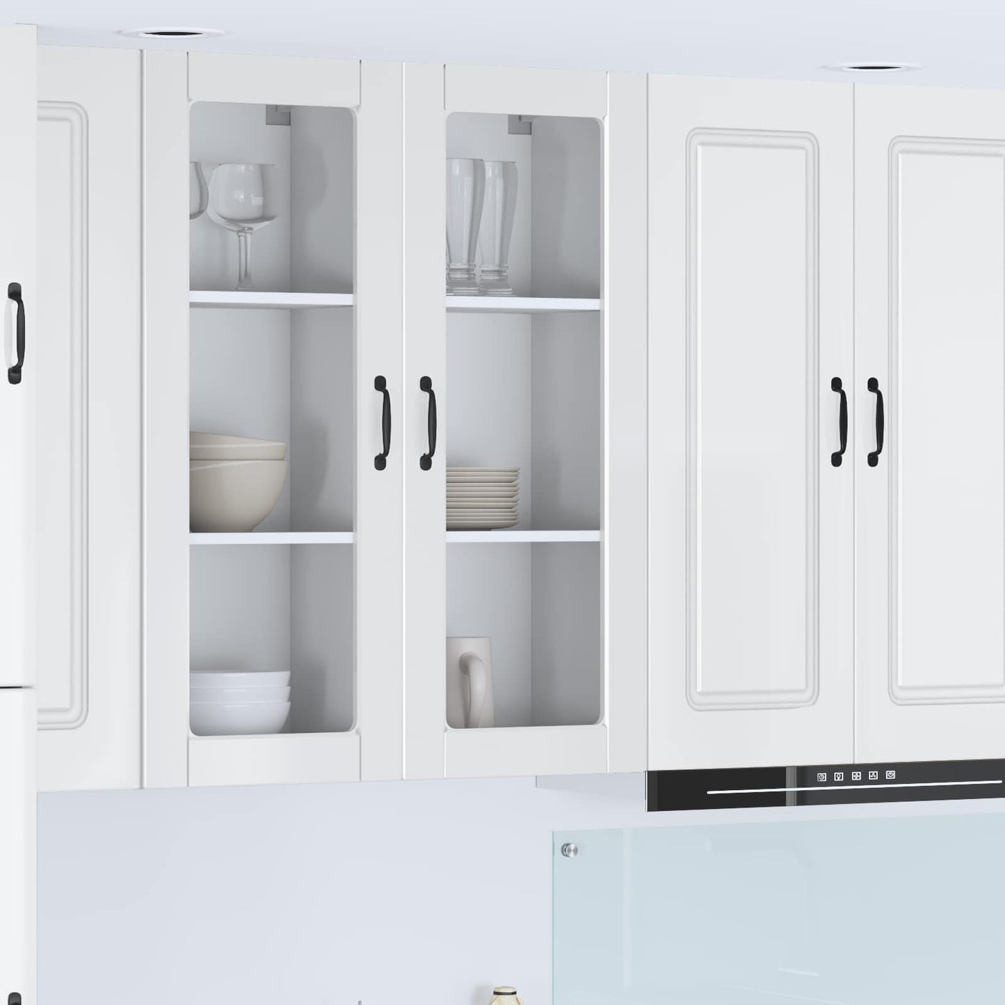 Vegghylle PORTO Høyglanset hvit 40 x 31 x 100 cm Konstruert tre