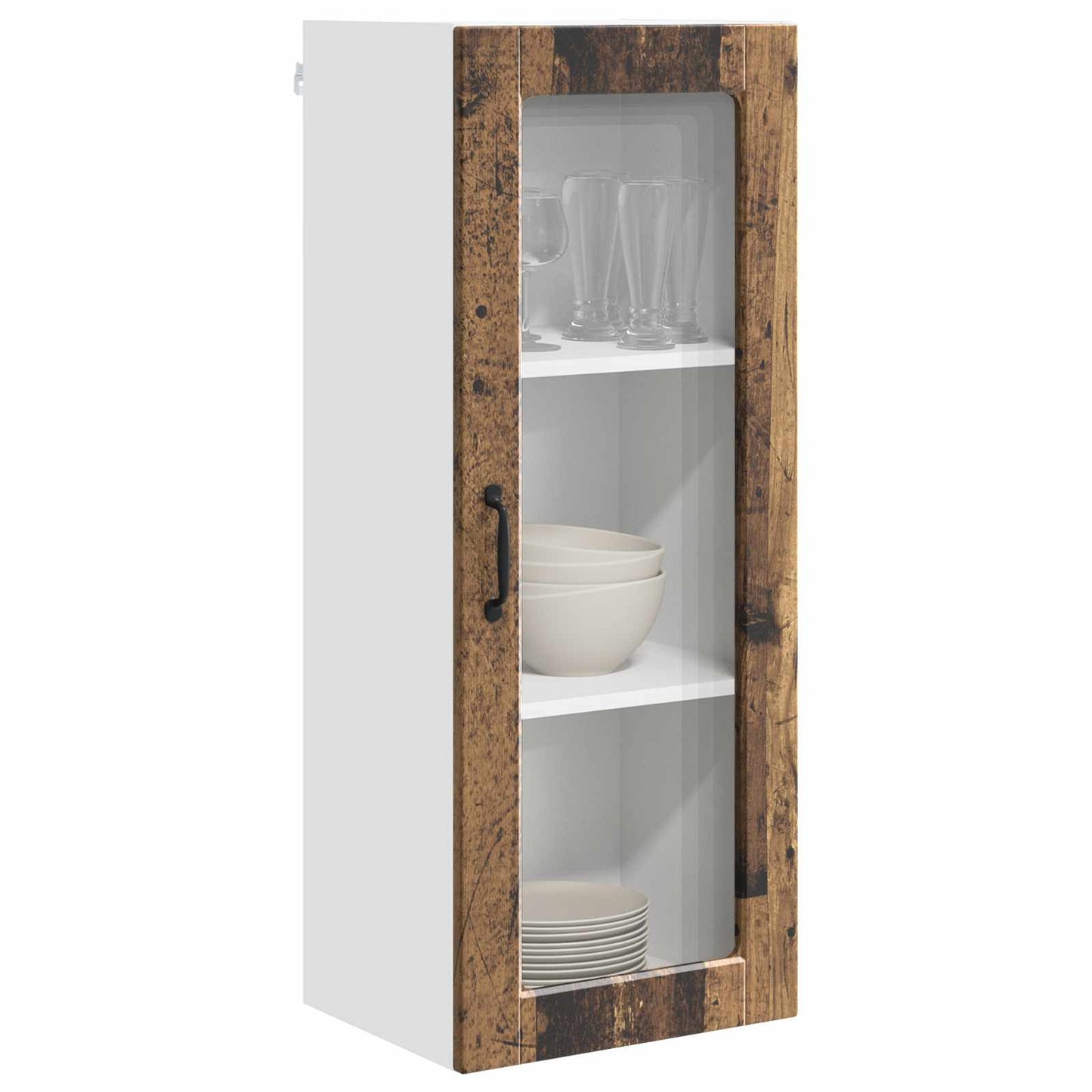 Vegghylle PORTO Gammelt tre 40 x 31 x 100 cm Konstruert tre