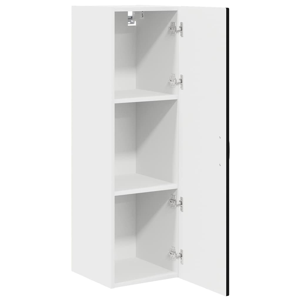 Veggskap PORTO Svart 30 x 31 x 100 cm Konstruert tre