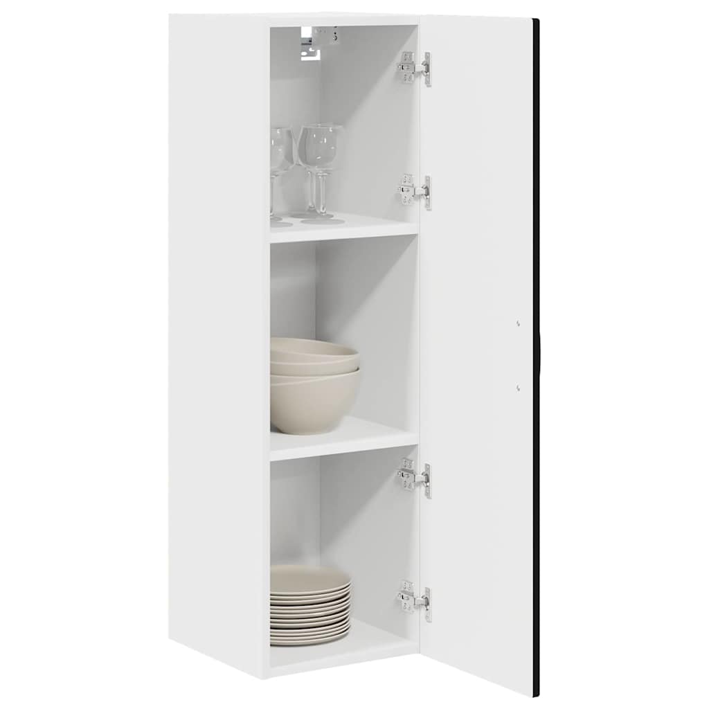 Veggskap PORTO Svart 30 x 31 x 100 cm Konstruert tre