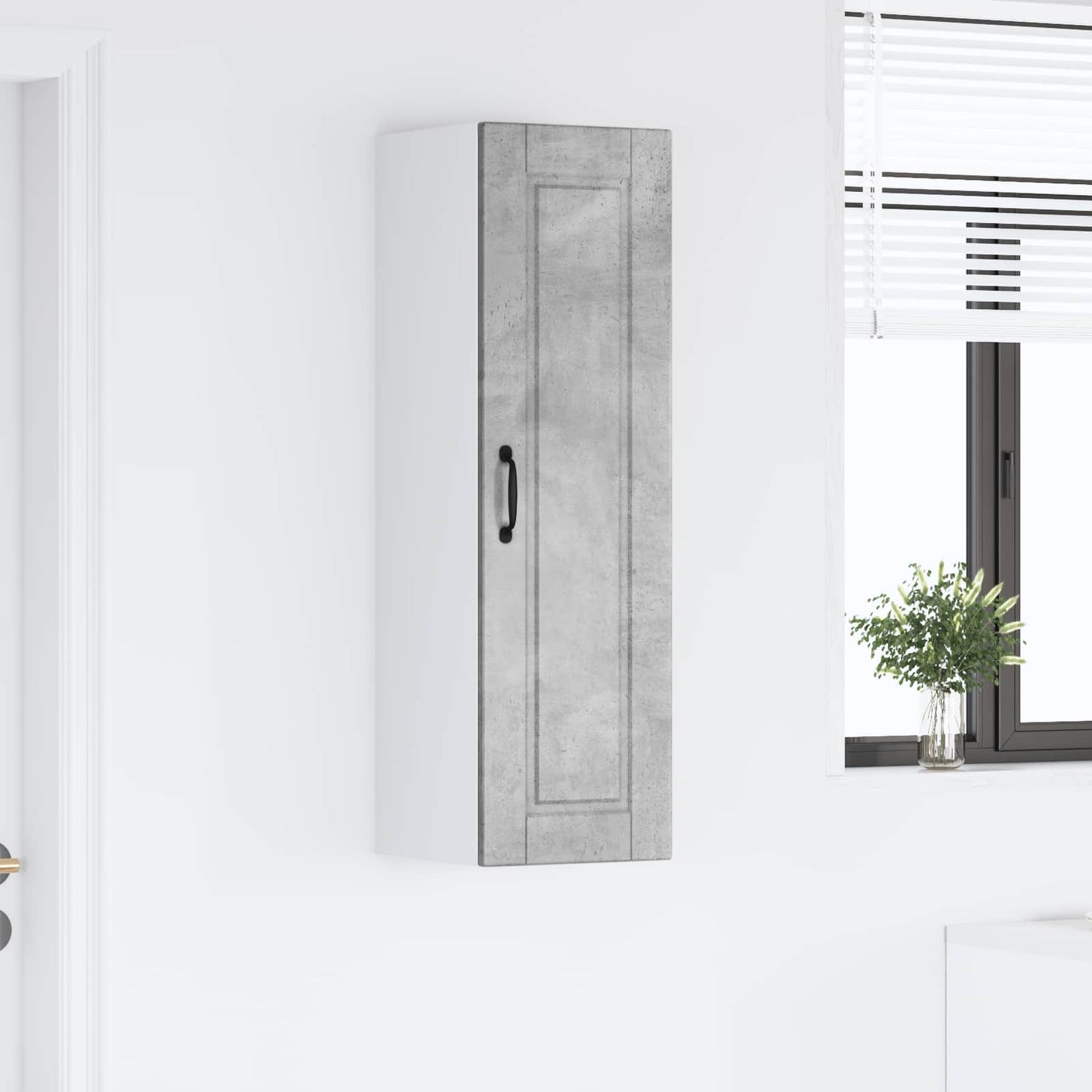 Veggskap PORTO Betonggrå 30 x 31 x 100 cm Konstruert tre
