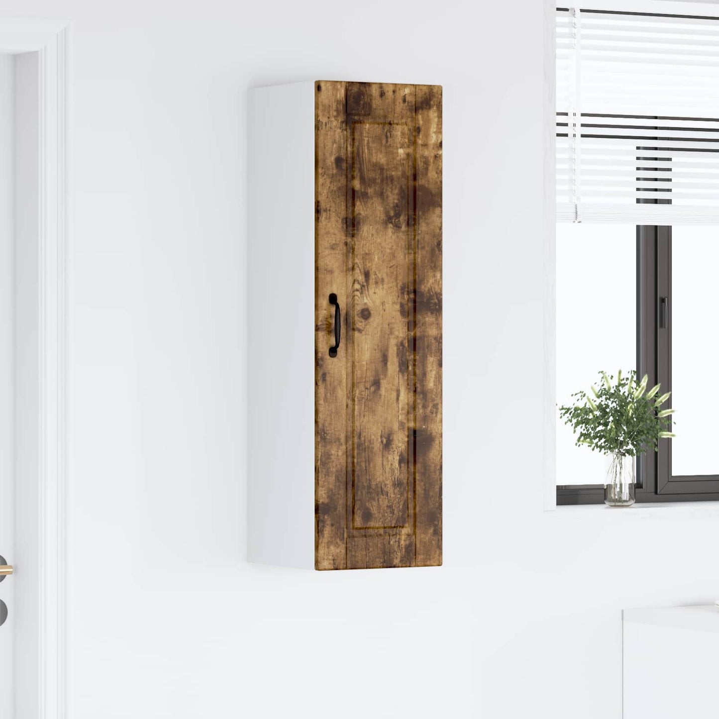 Veggskap PORTO Røkt eik 30 x 31 x 100 cm Konstruert tre