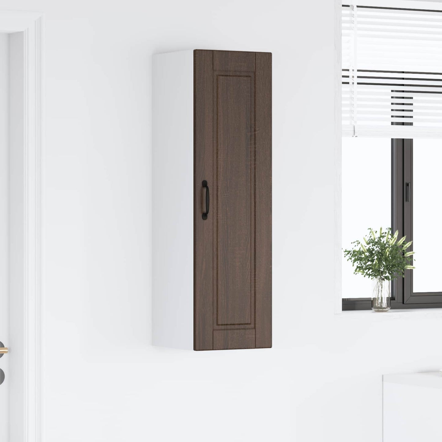 Veggskap PORTO Brun Eik 30 x 31 x 100 cm Konstruert tre