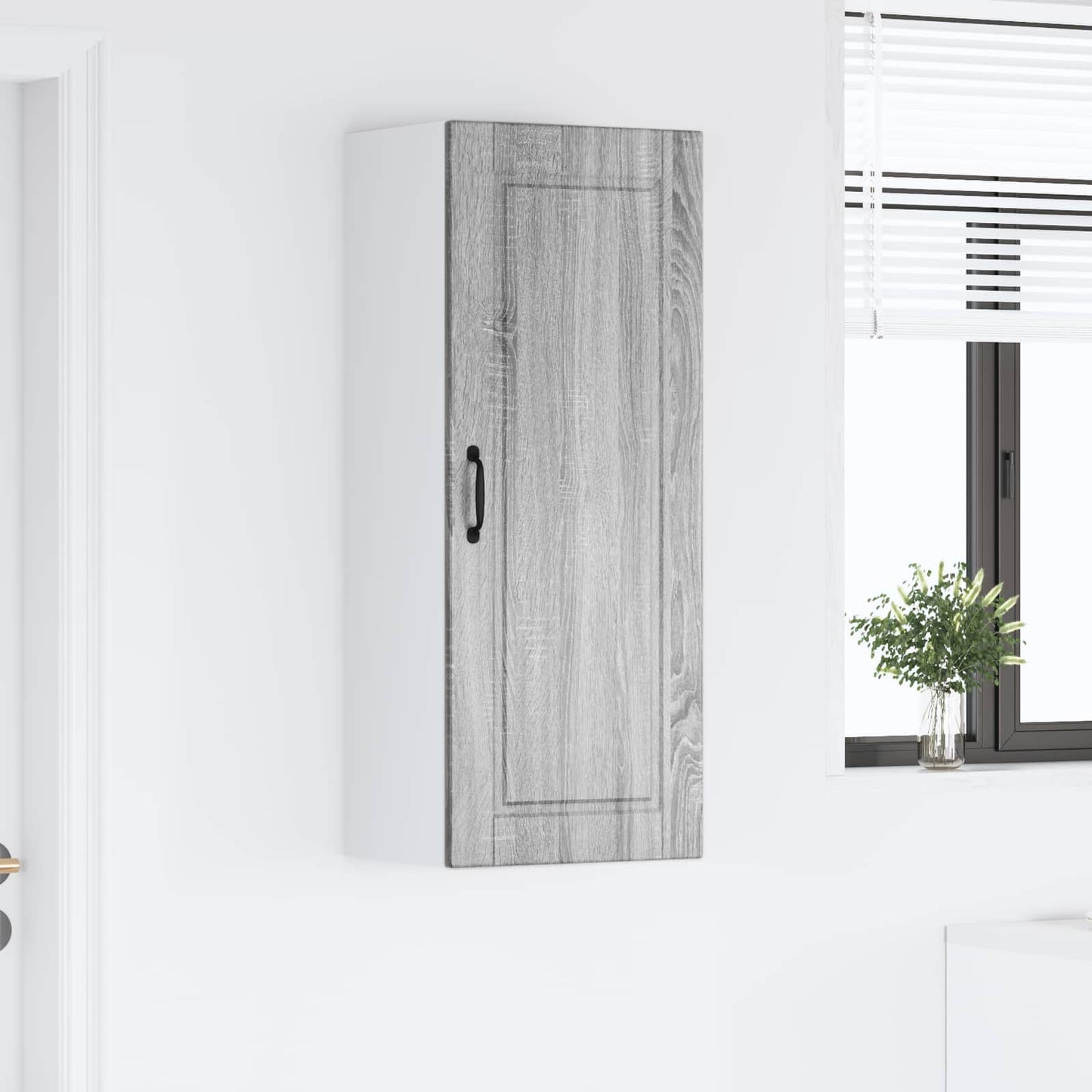 Veggskap PORTO Grå Sonoma 40 x 31 x 100 cm Konstruert tre