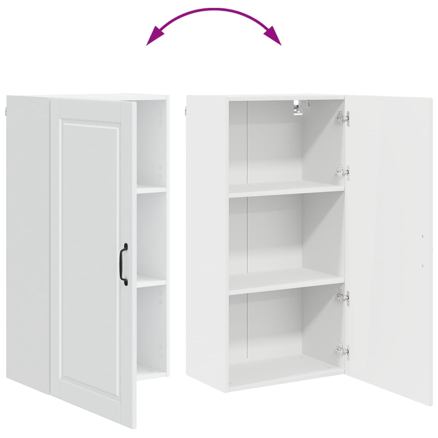 Veggskap PORTO Hvit 50 x 31 x 100 cm Konstruert tre