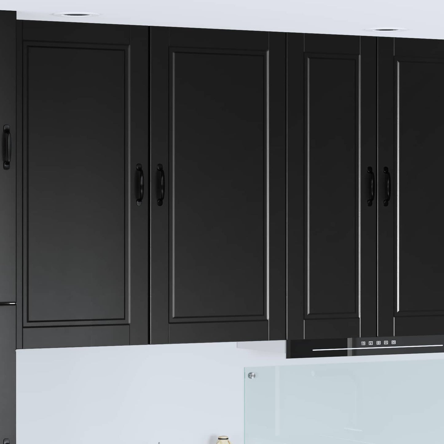 Veggskap PORTO Svart 50 x 31 x 100 cm Konstruert tre