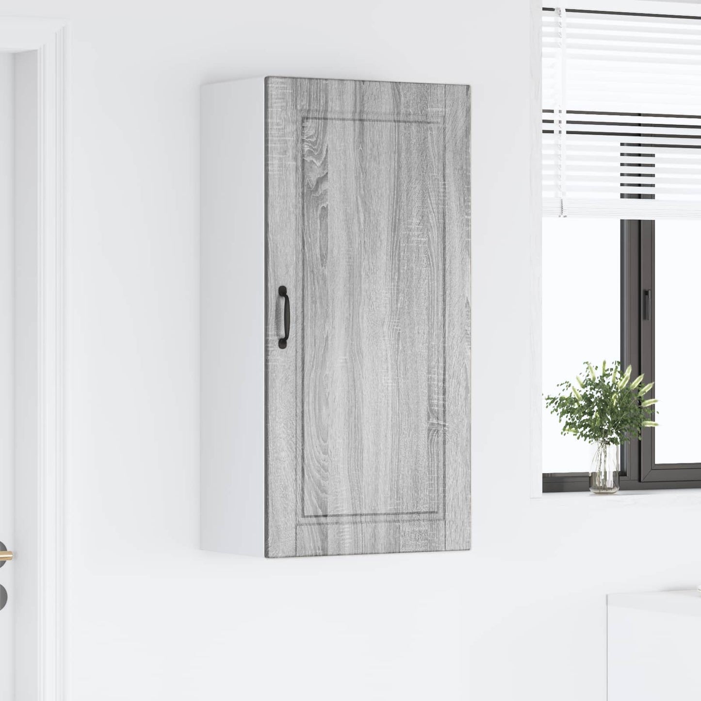 Veggskap PORTO Grå Sonoma 50 x 31 x 100 cm Konstruert tre