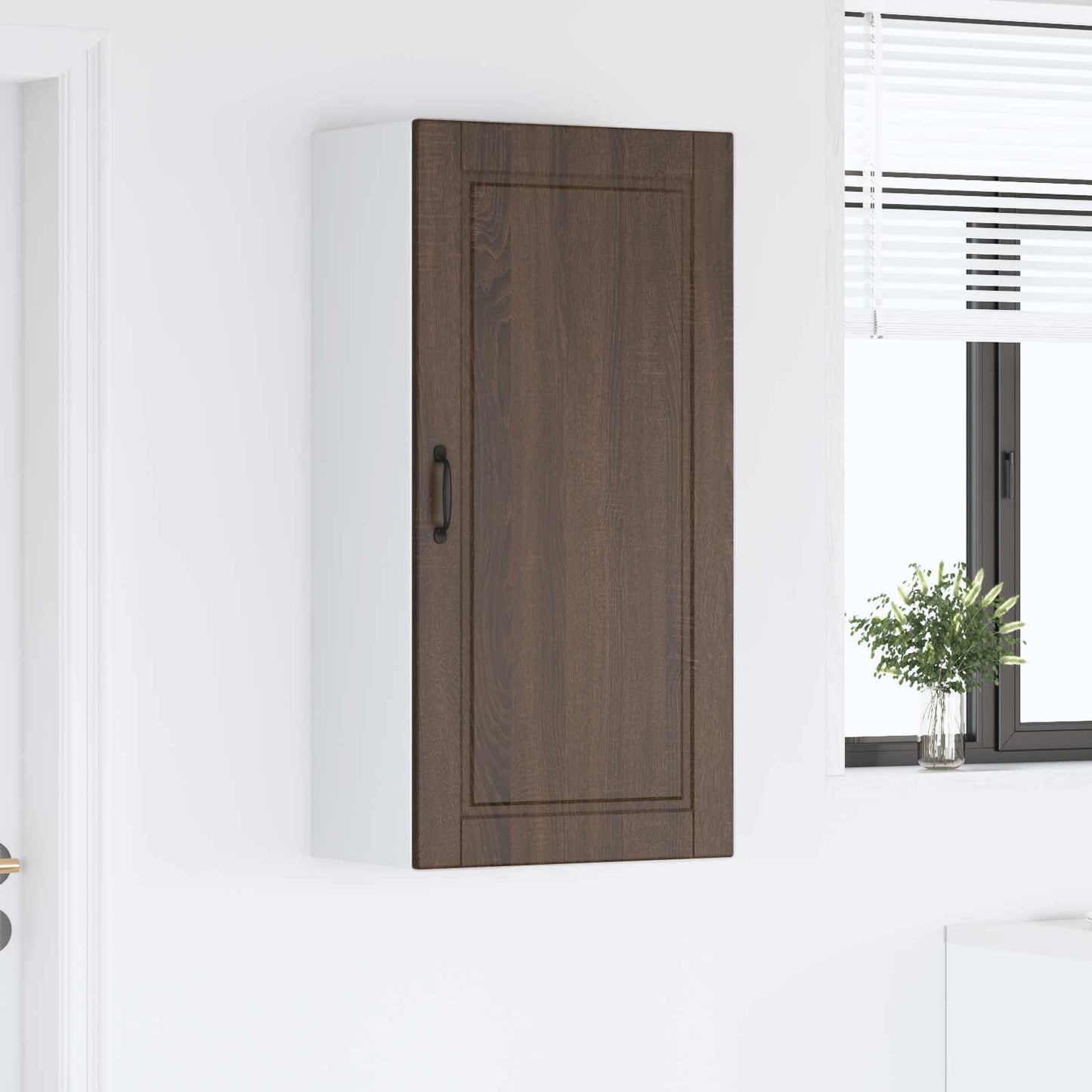 Veggskap PORTO Brun Eik 50 x 31 x 100 cm Konstruert tre