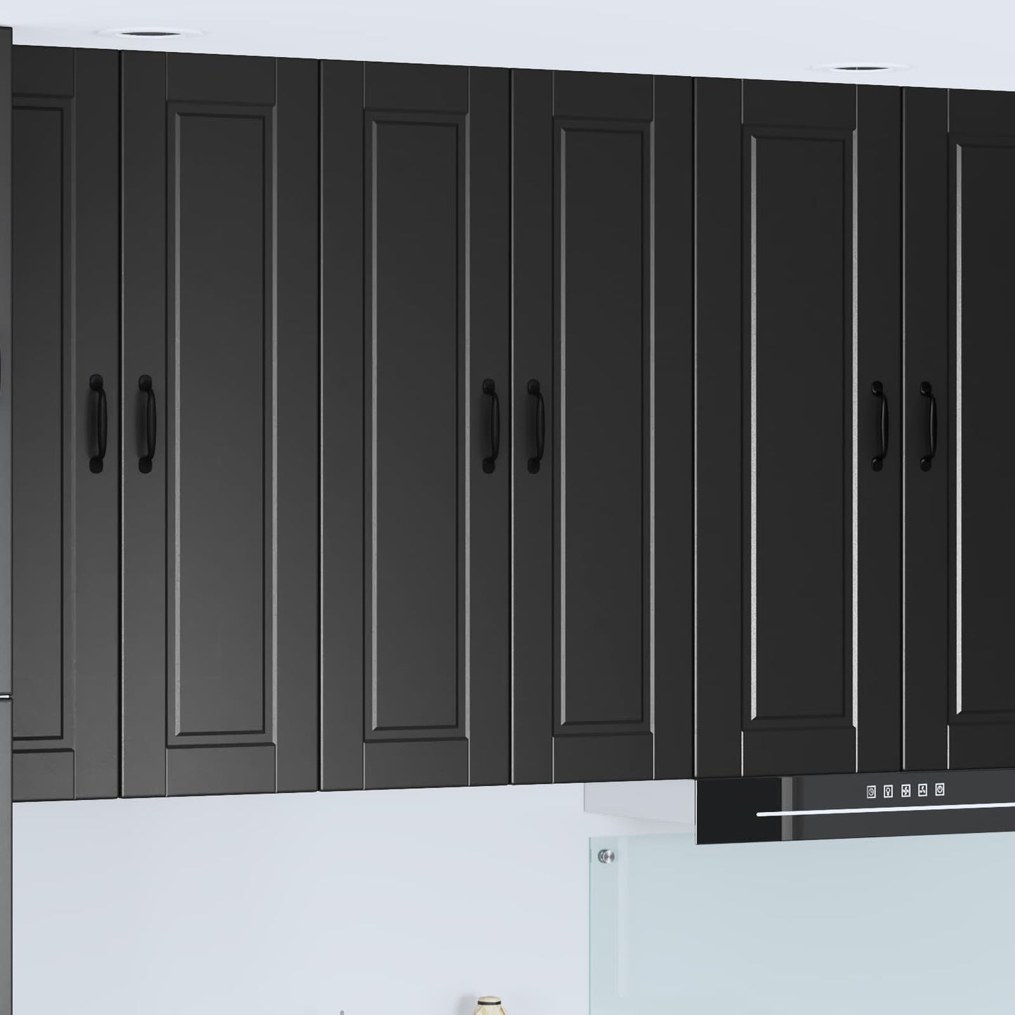 Veggskap PORTO Svart 60 x 31 x 100 cm Konstruert tre