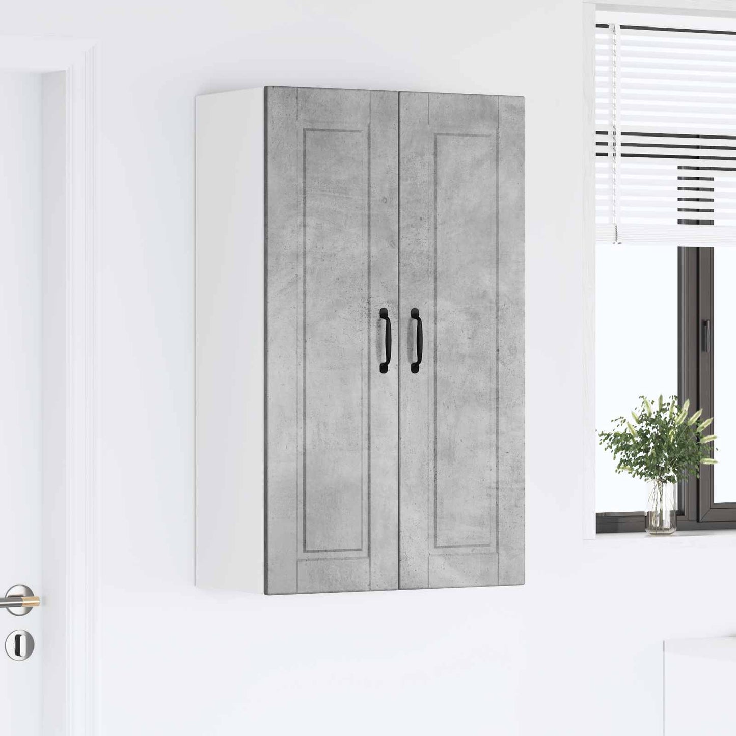 Veggskap PORTO Betonggrå 60 x 31 x 100 cm Konstruert tre