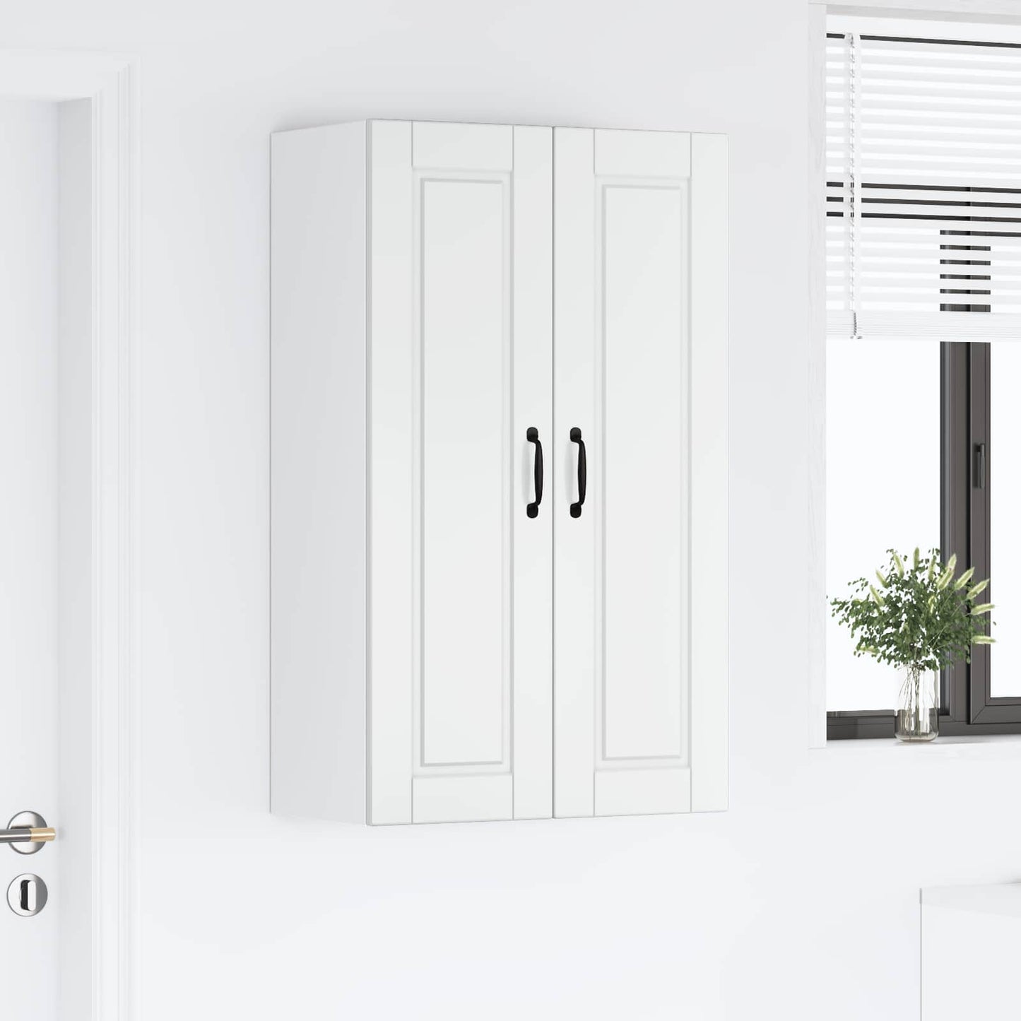 Veggskap PORTO Høyglanset hvit 60 x 31 x 100 cm Konstruert tre