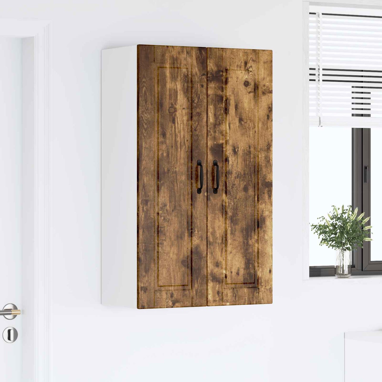 Veggskap PORTO Røkt eik 60 x 31 x 100 cm Konstruert tre
