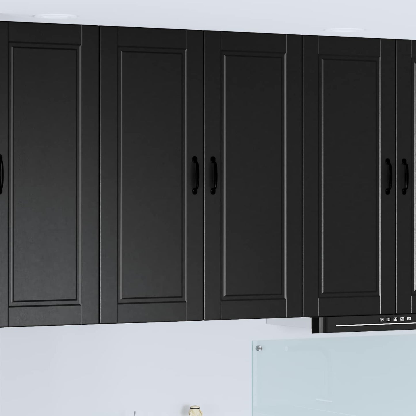 Veggskap PORTO Svart 80 x 31 x 100 cm Konstruert tre