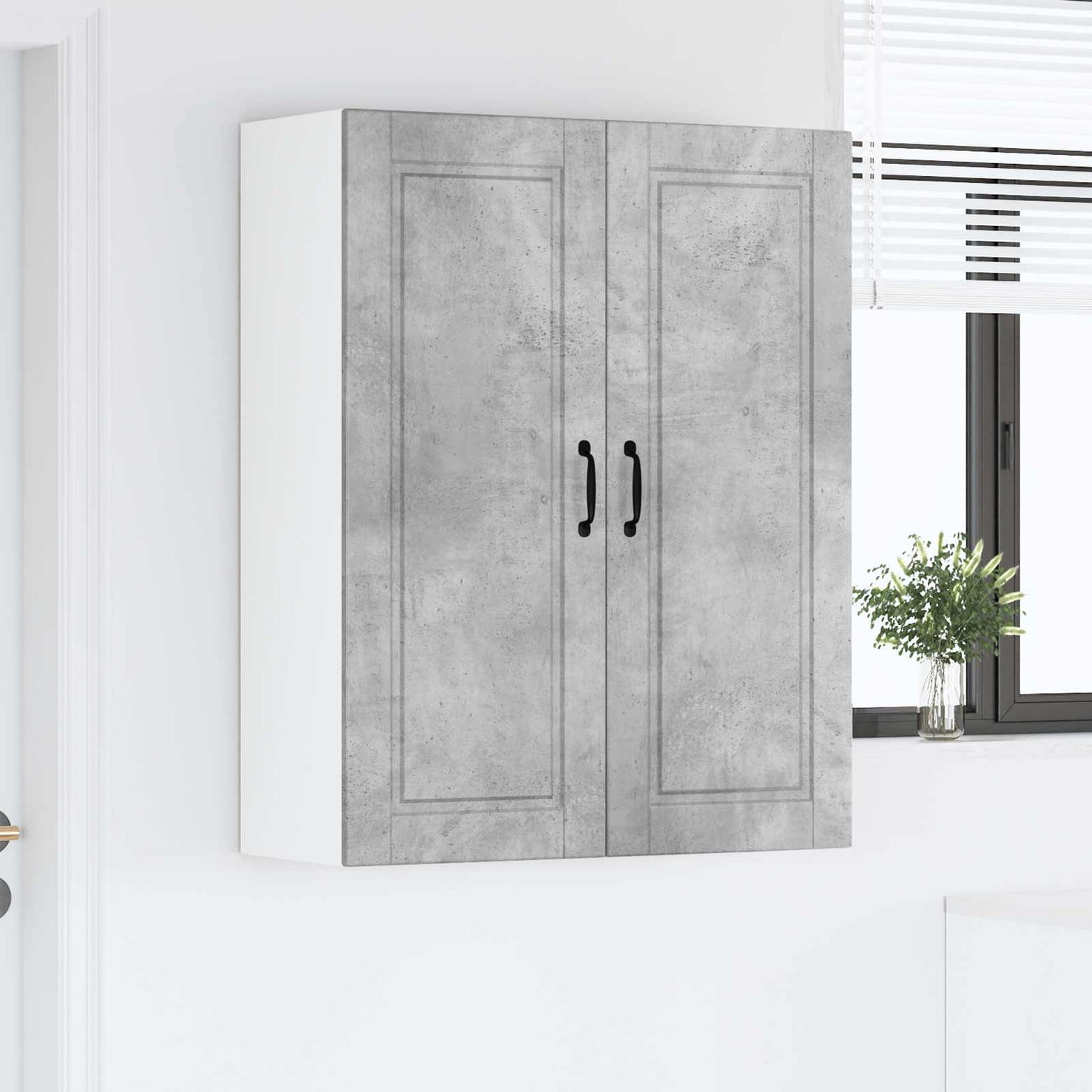 Veggskap PORTO Betonggrå 80 x 31 x 100 cm Konstruert tre