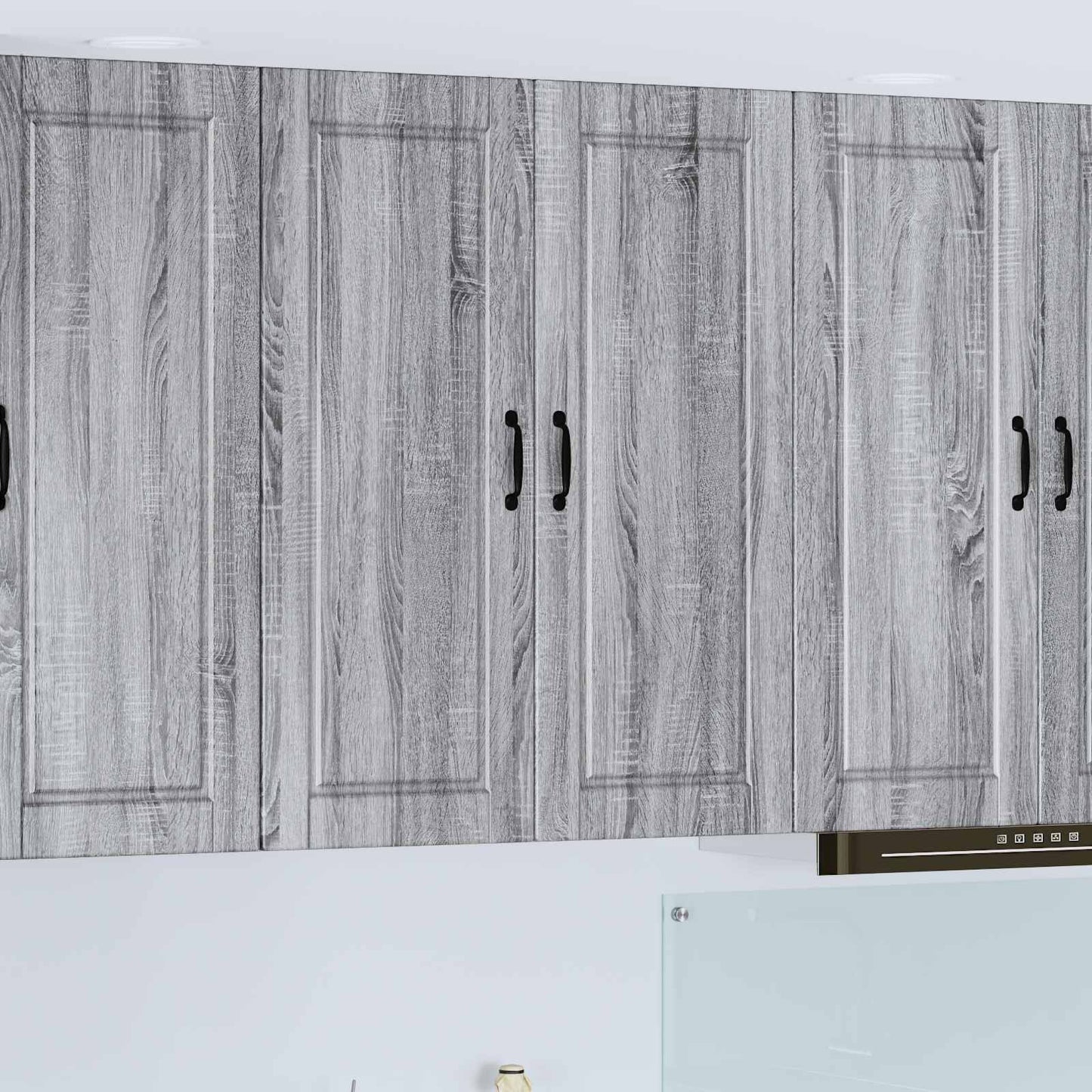 Veggskap PORTO Grå Sonoma 80 x 31 x 100 cm Konstruert tre