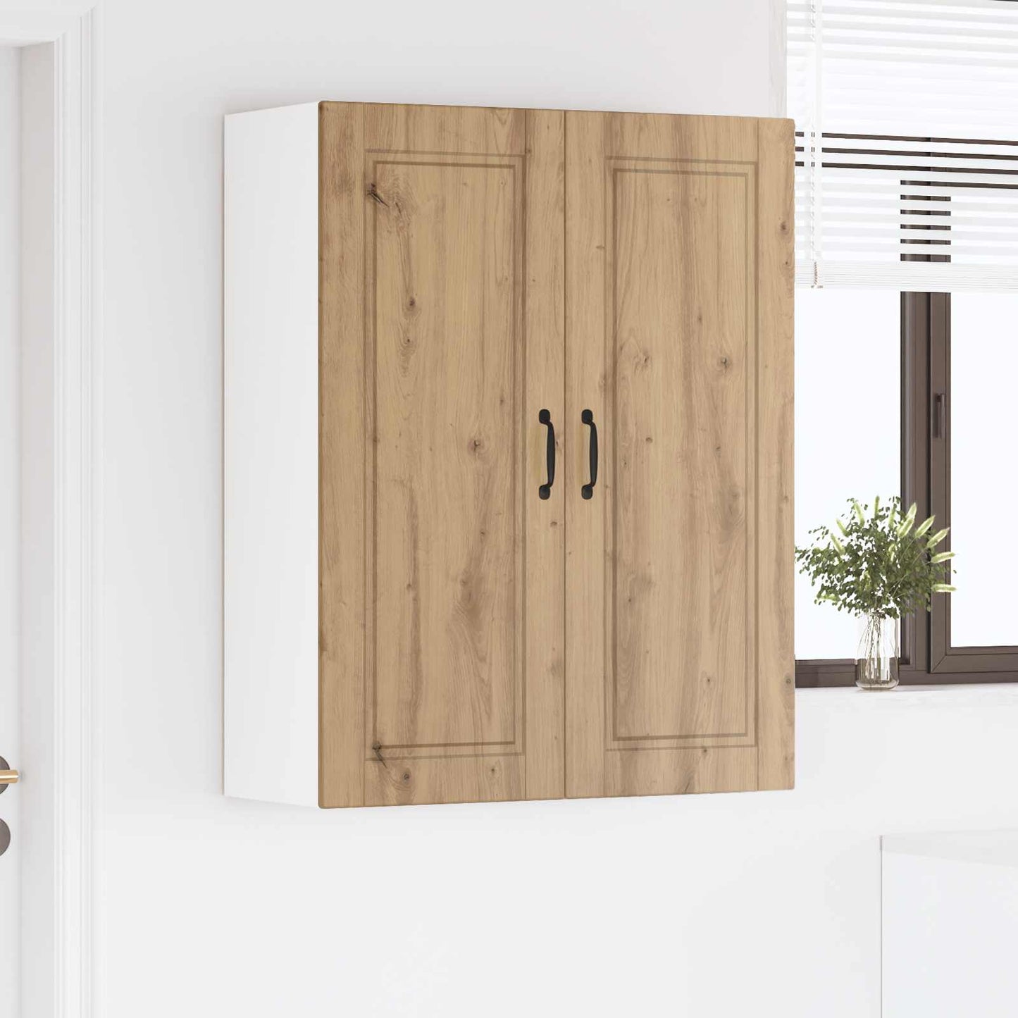 Veggskap PORTO Artisan Eik 80 x 31 x 100 cm Konstruert tre