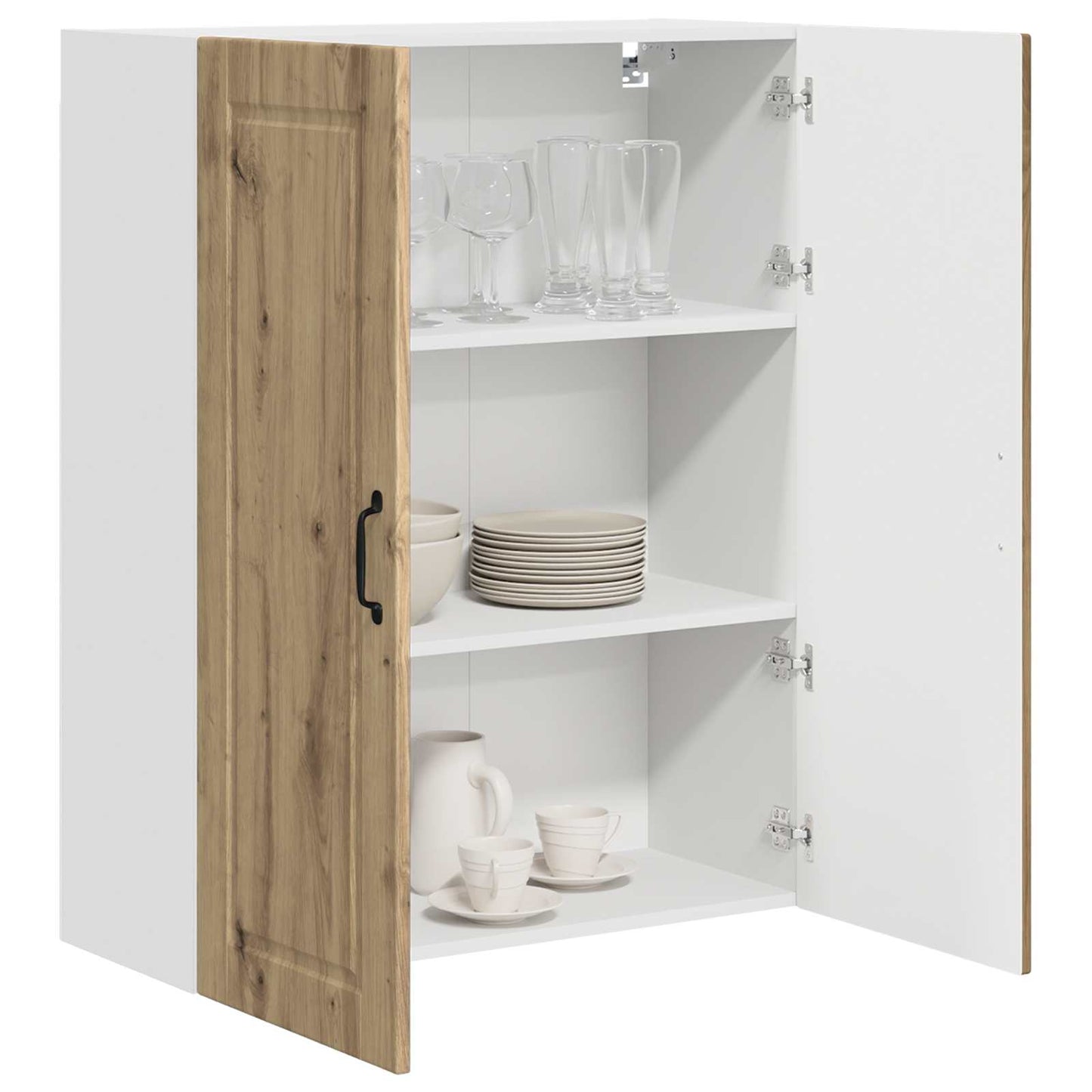 Veggskap PORTO Artisan Eik 80 x 31 x 100 cm Konstruert tre