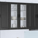 Vegghylle PORTO Svart 80 x 31 x 100 cm Konstruert tre