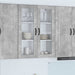 Vegghylle PORTO Betonggrå 80 x 31 x 100 cm Konstruert tre