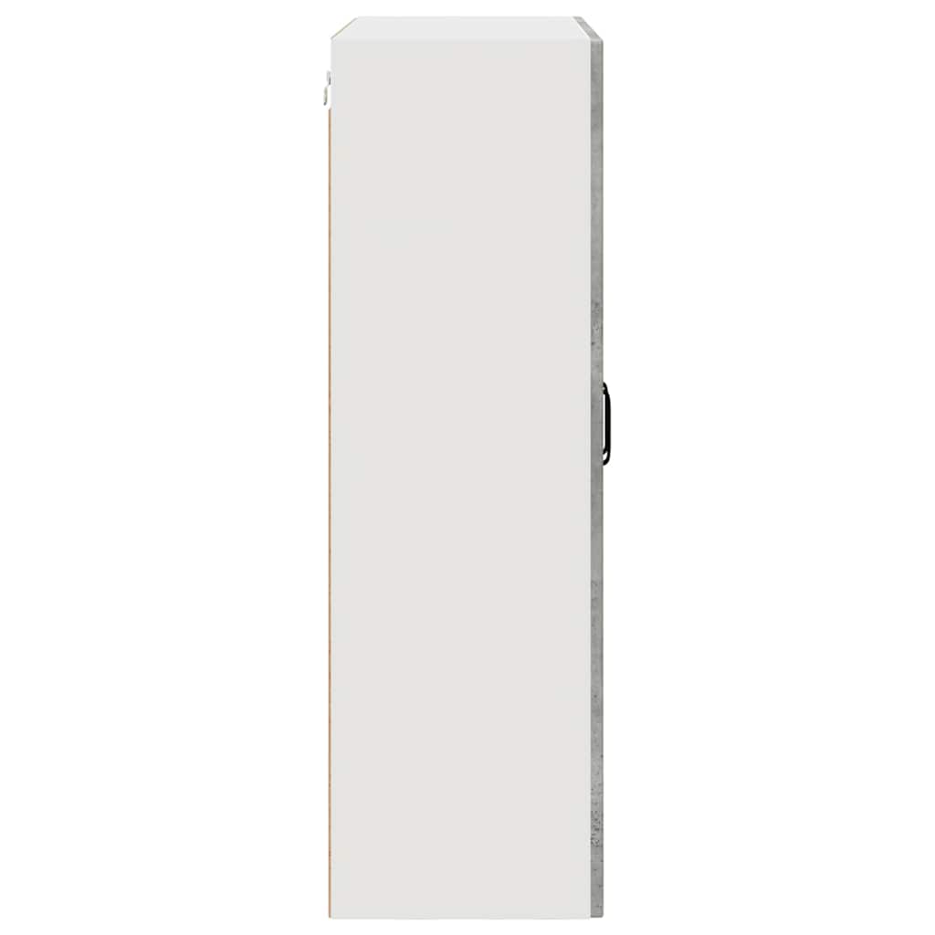 Vegghylle PORTO Betonggrå 80 x 31 x 100 cm Konstruert tre