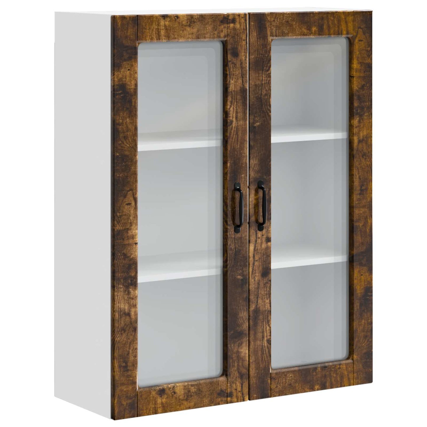 Vegghylle PORTO Røkt eik 80 x 31 x 100 cm Konstruert tre