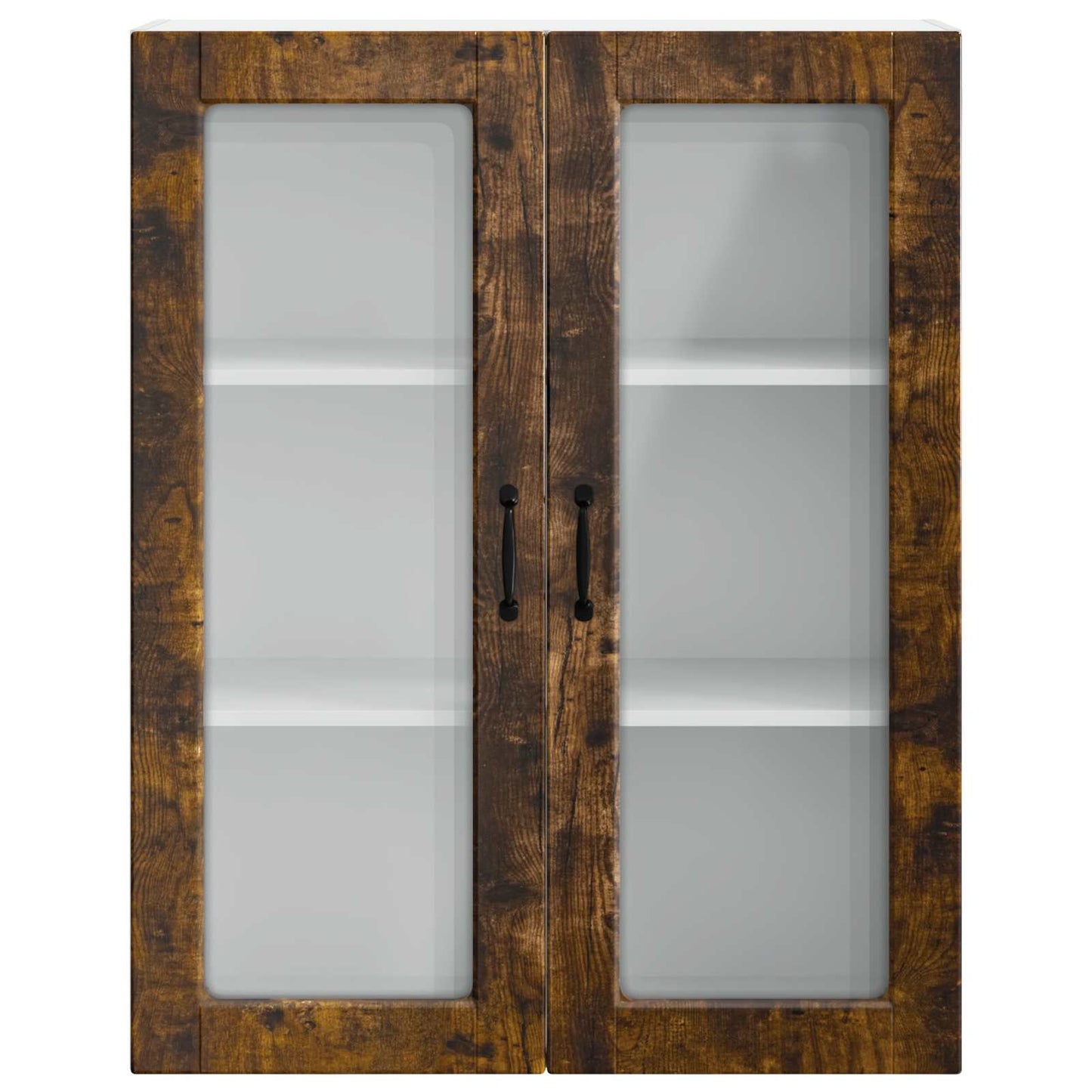 Vegghylle PORTO Røkt eik 80 x 31 x 100 cm Konstruert tre