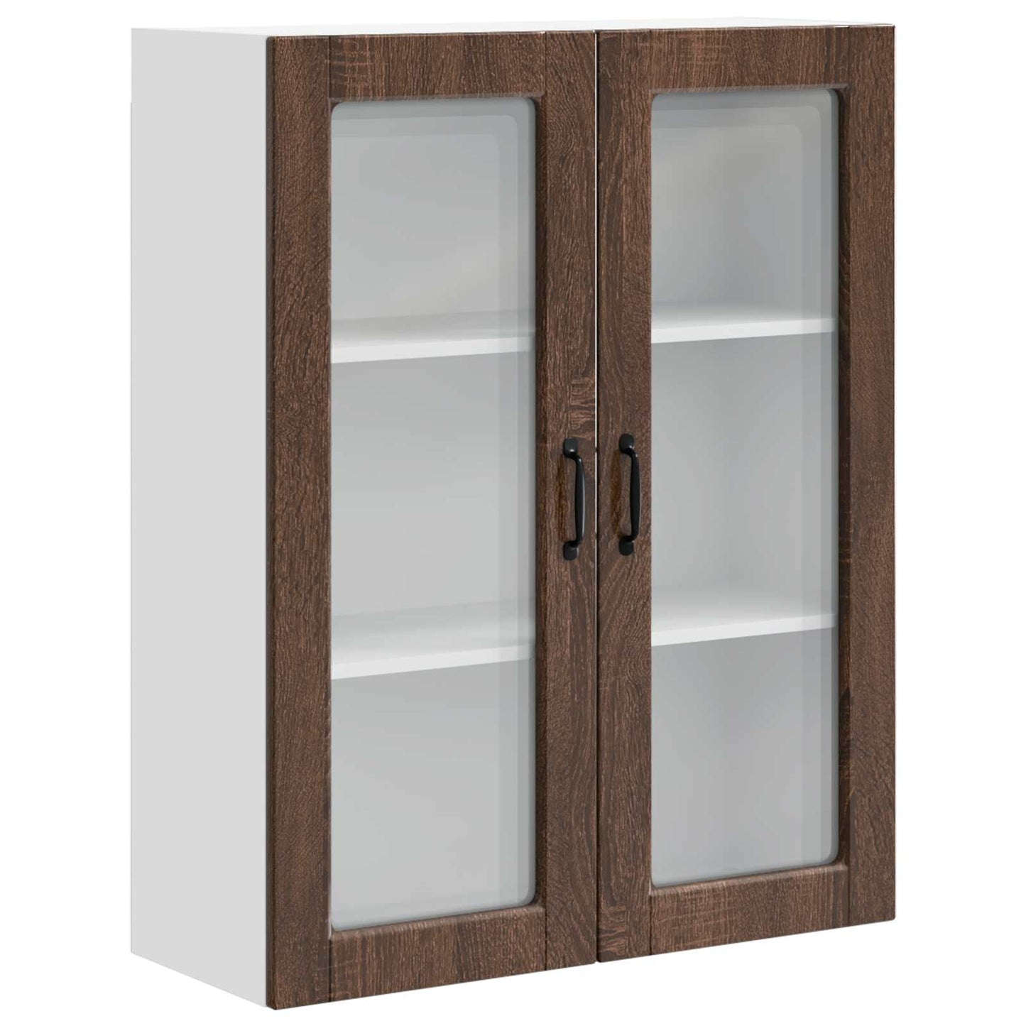 Vegghylle PORTO Brun Eik 80 x 31 x 100 cm Konstruert tre