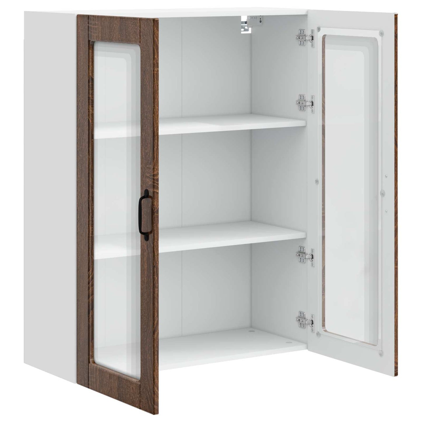 Vegghylle PORTO Brun Eik 80 x 31 x 100 cm Konstruert tre