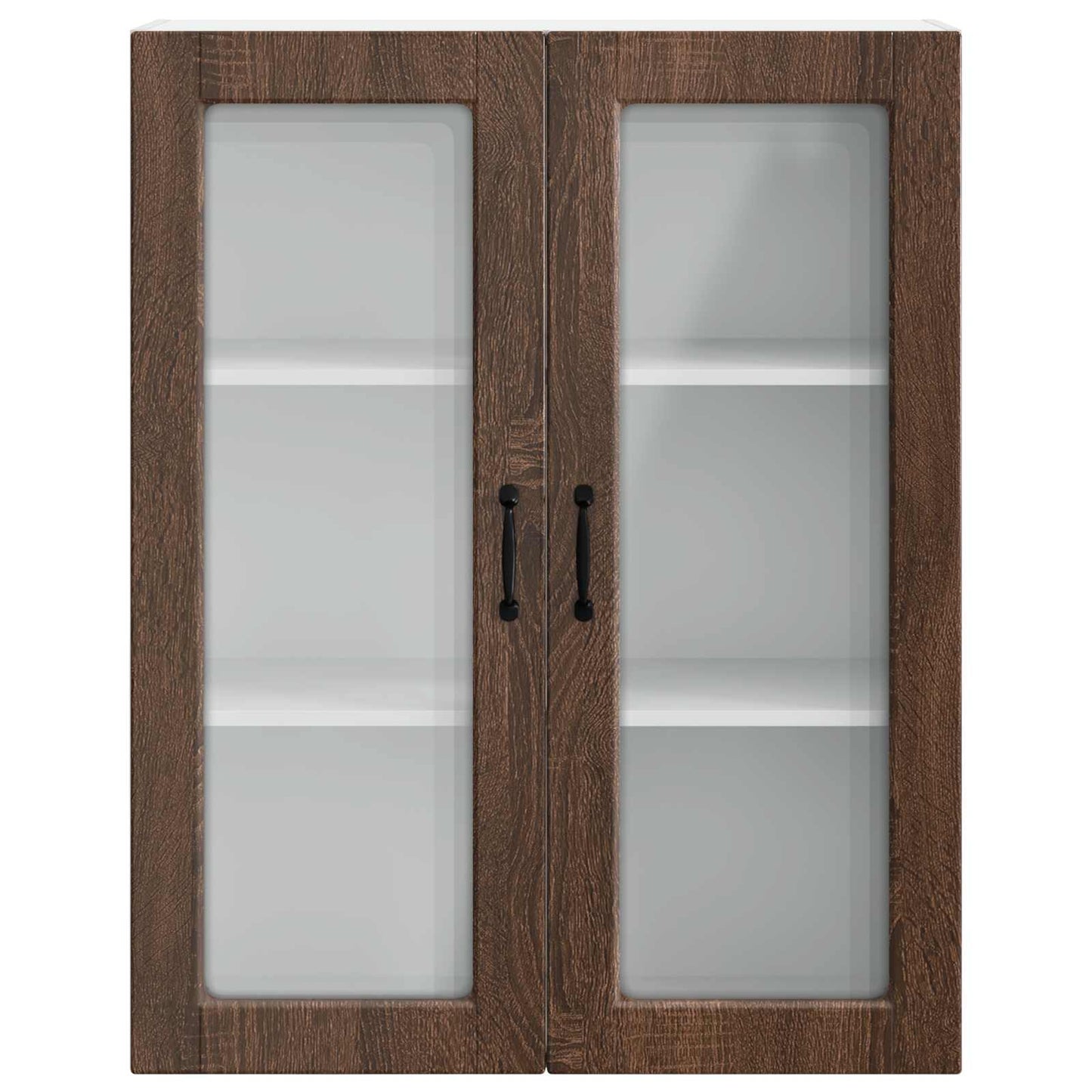 Vegghylle PORTO Brun Eik 80 x 31 x 100 cm Konstruert tre