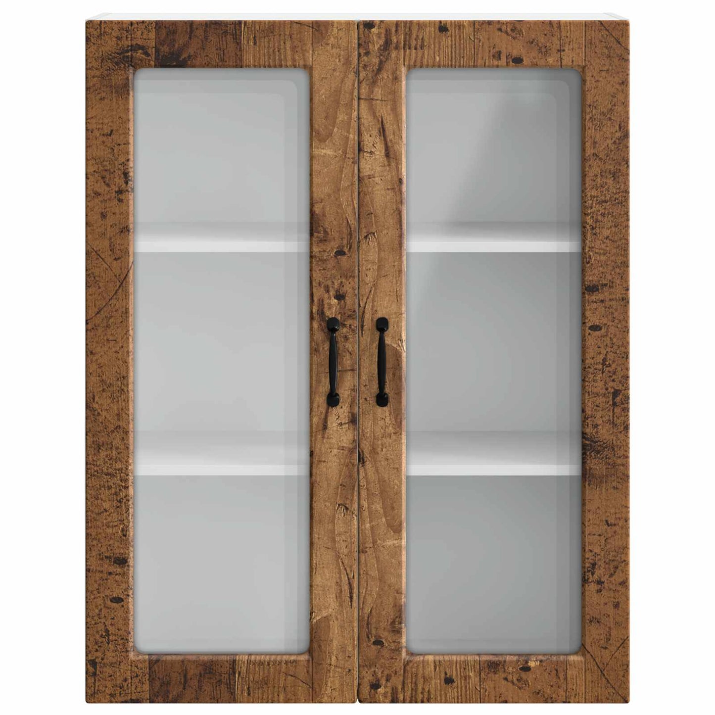 Vegghylle PORTO Gammelt tre 80 x 31 x 100 cm Konstruert tre