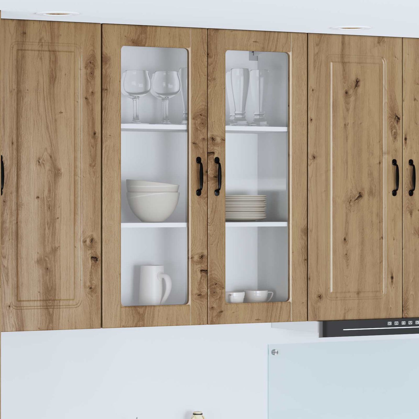 Vegghylle PORTO Artisan Eik 80 x 31 x 100 cm Konstruert tre