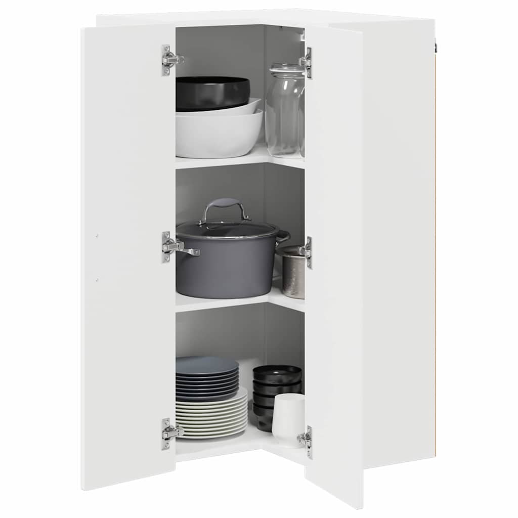 Vegghjørneskap PORTO Hvit 57 x 57 x 100 cm Konstruert tre
