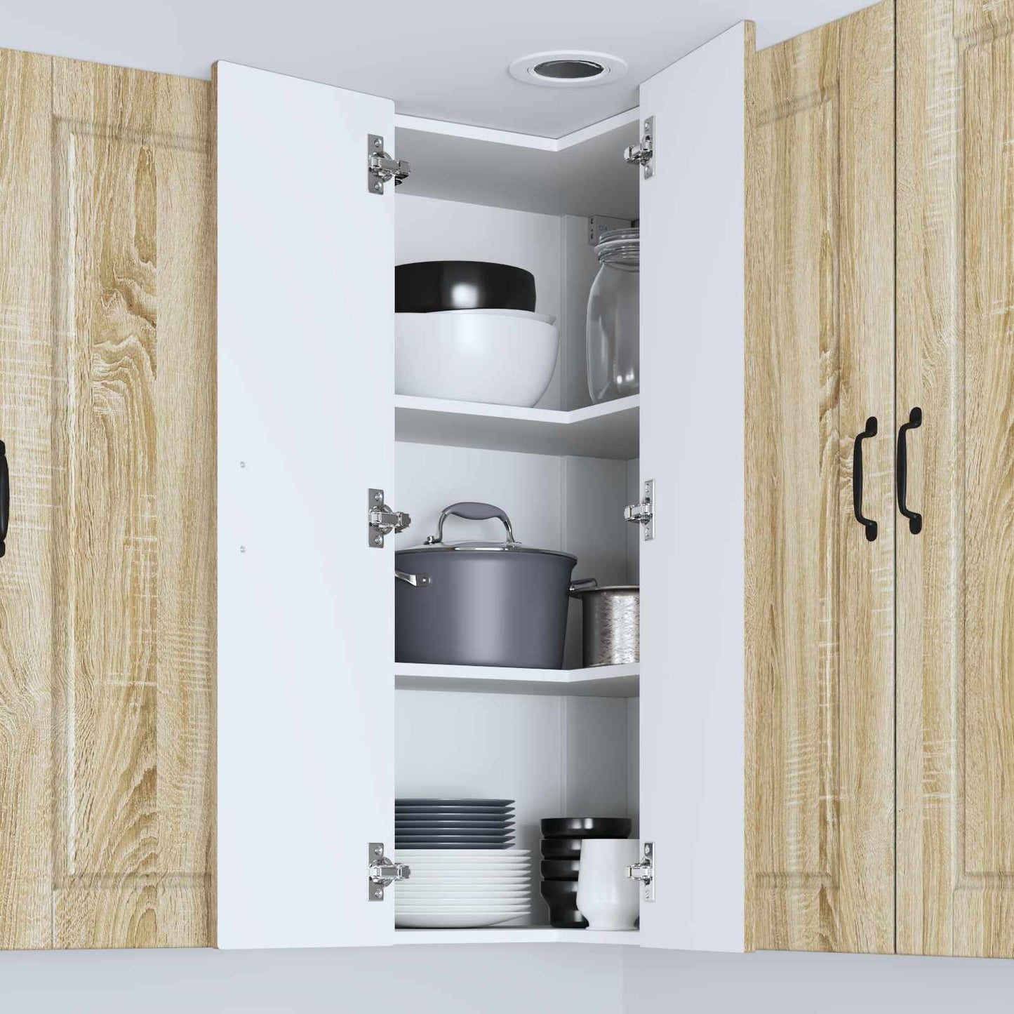 Vegghjørneskap PORTO Sonoma eik 57 x 57 x 100 cm Konstruert tre