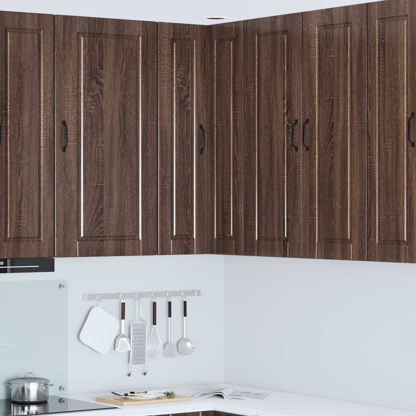 Vegghjørneskap PORTO Brun Eik 57 x 57 x 100 cm Konstruert tre