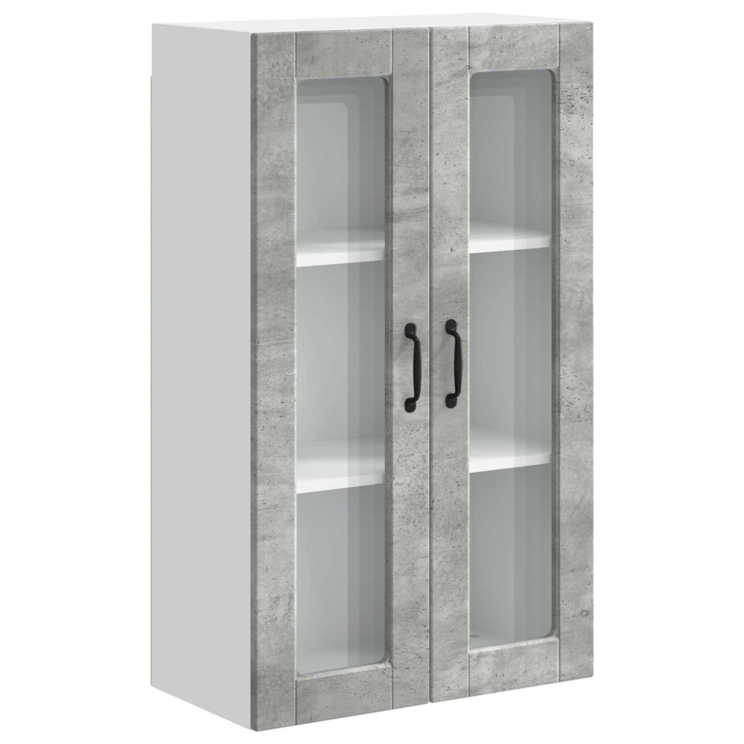 Vegghylle PORTO Betonggrå 60 x 31 x 100 cm Konstruert tre